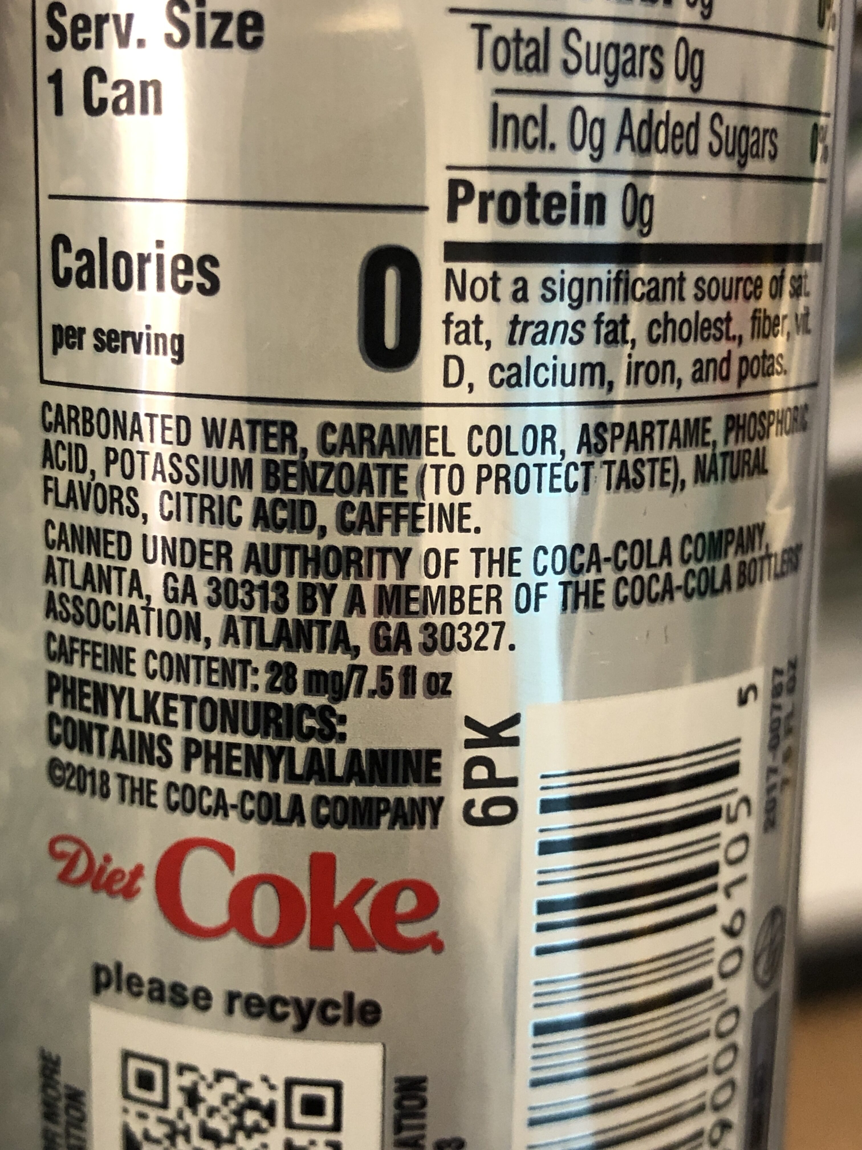 Diet Coke Ingredients Image 2