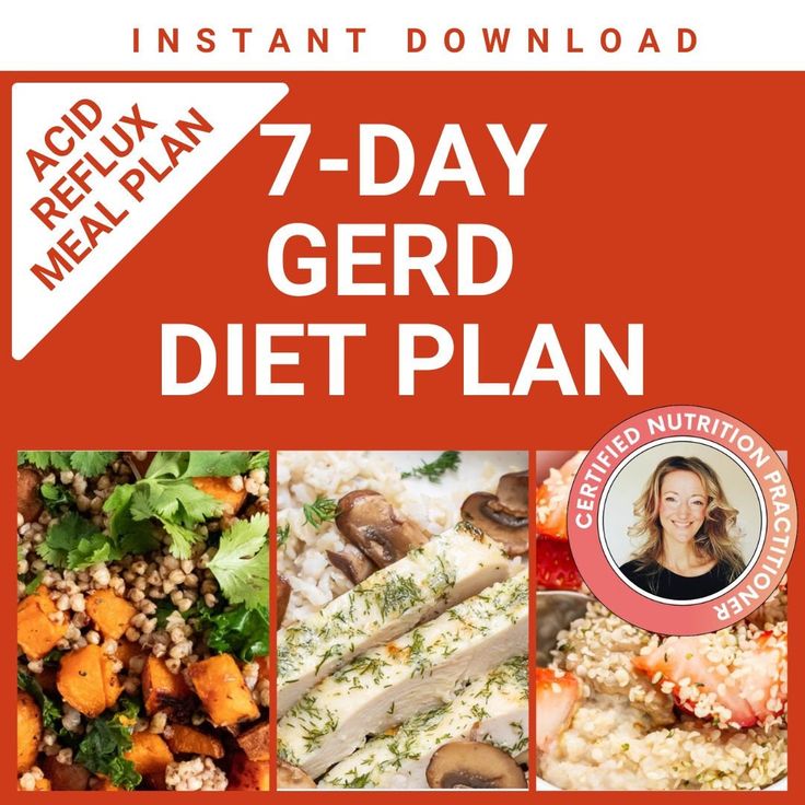 7-Day Acid Reflux Diet Sample Meals Image