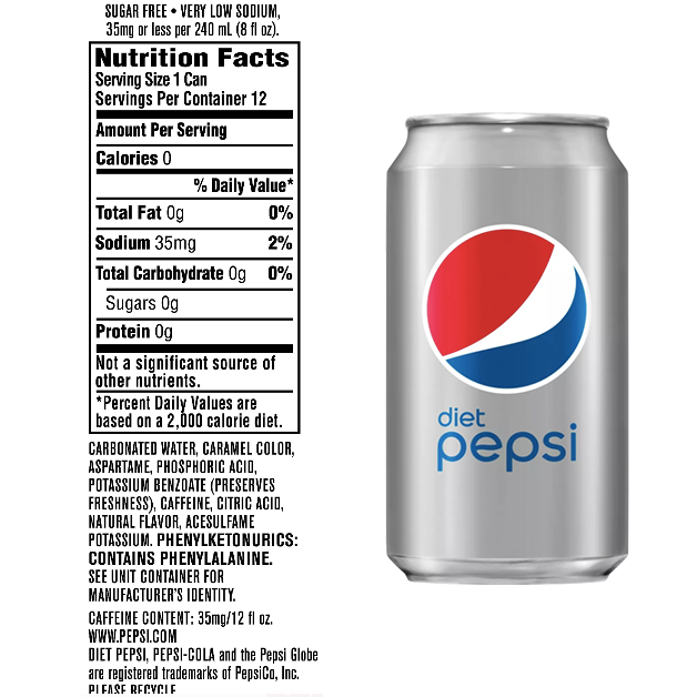 Variety of Diet Sodas Without Aspartame