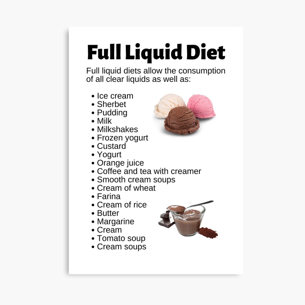 Full Liquid Diet Samples